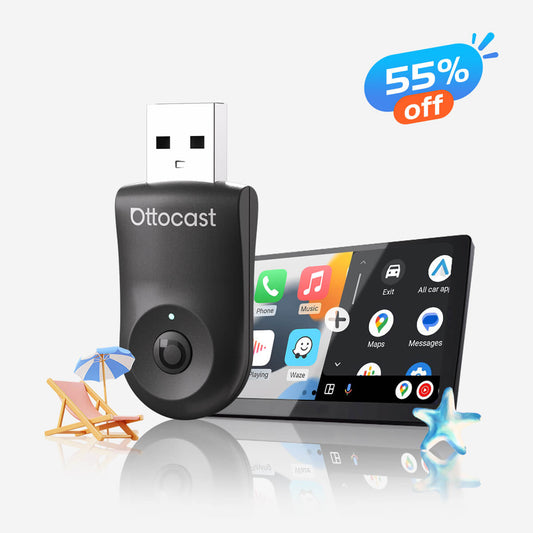 Ottocast® Mini adaptador inalámbrico CarPlay/Android Auto