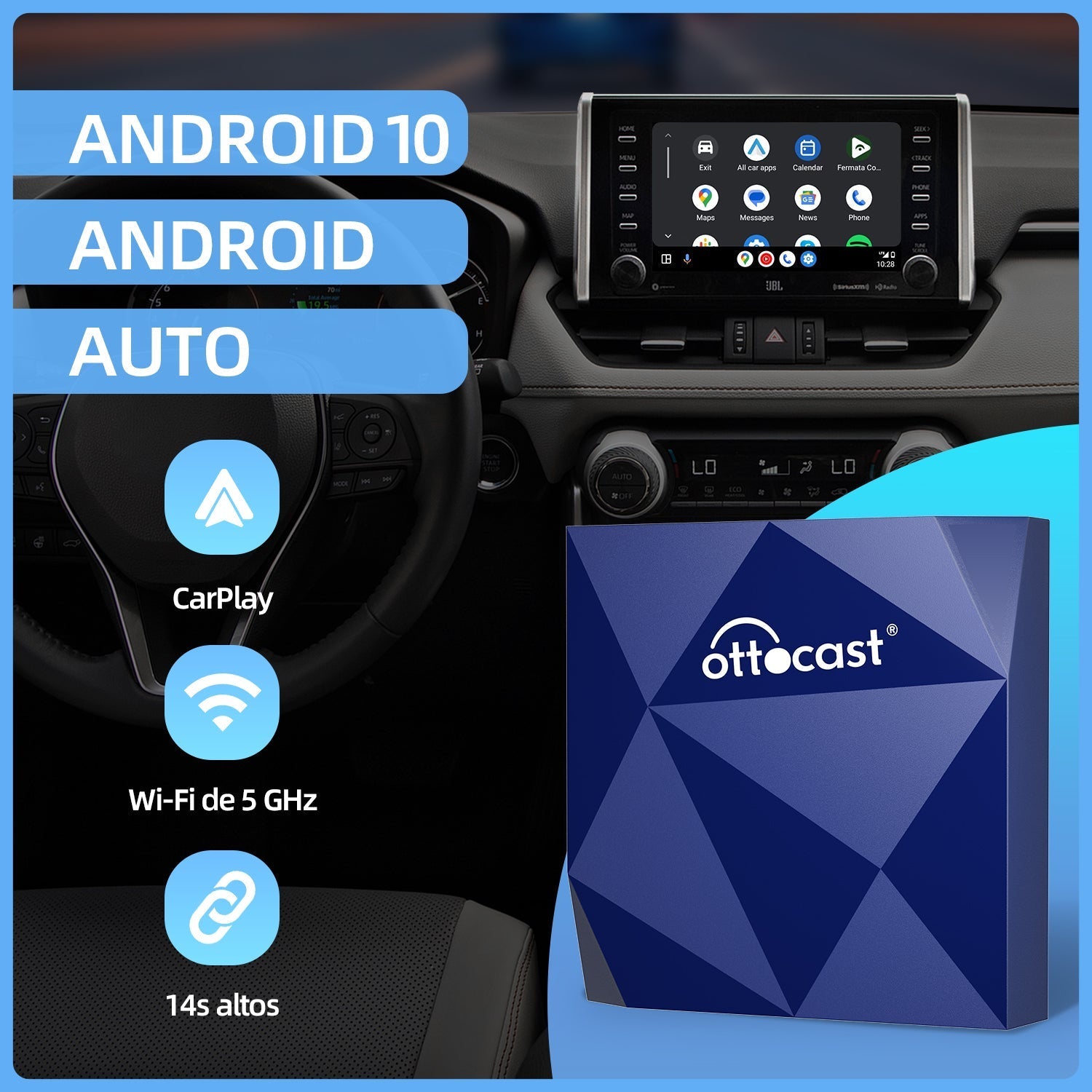A2Air Adaptador inalámbrico Android Auto