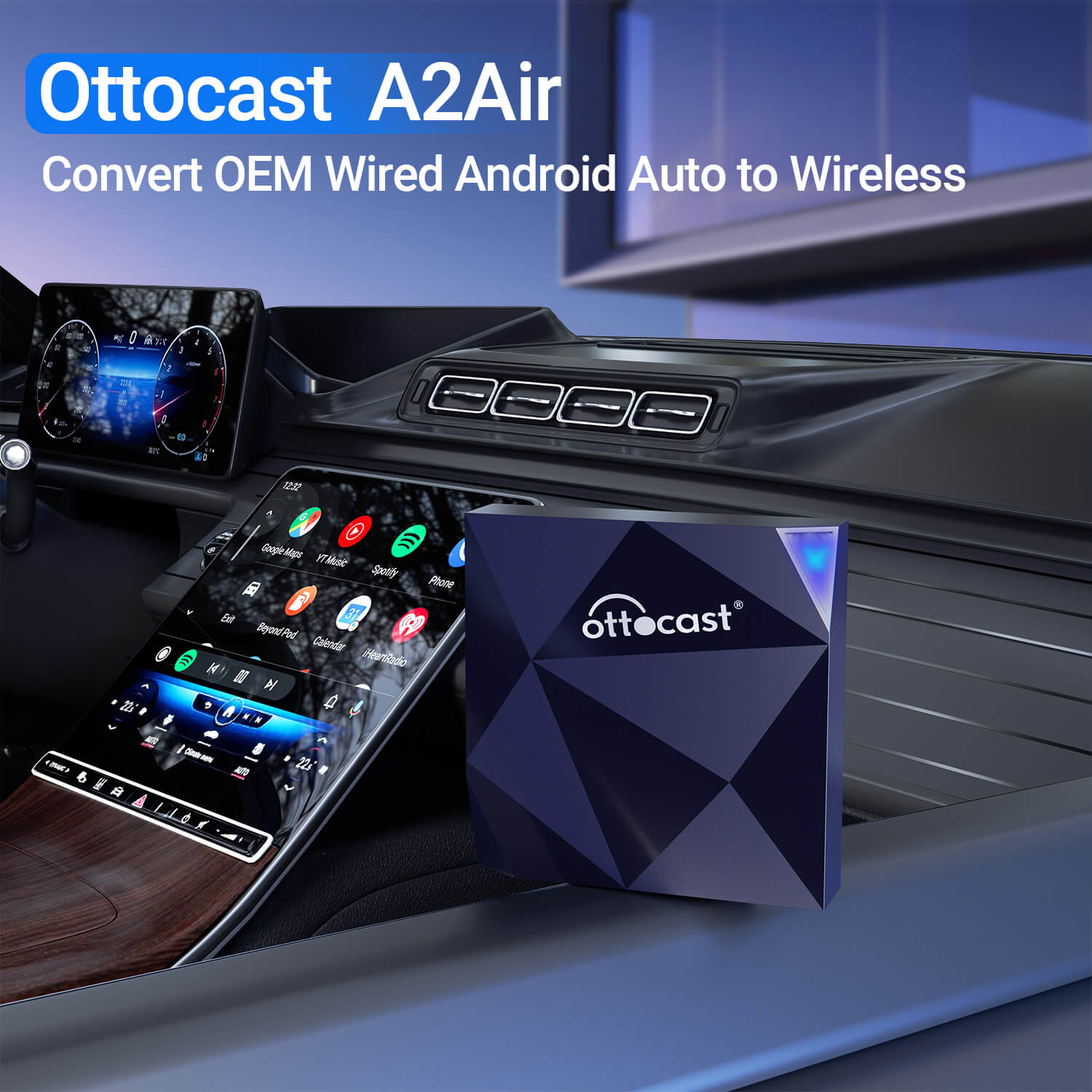 A2Air Adaptador inalámbrico Android Auto