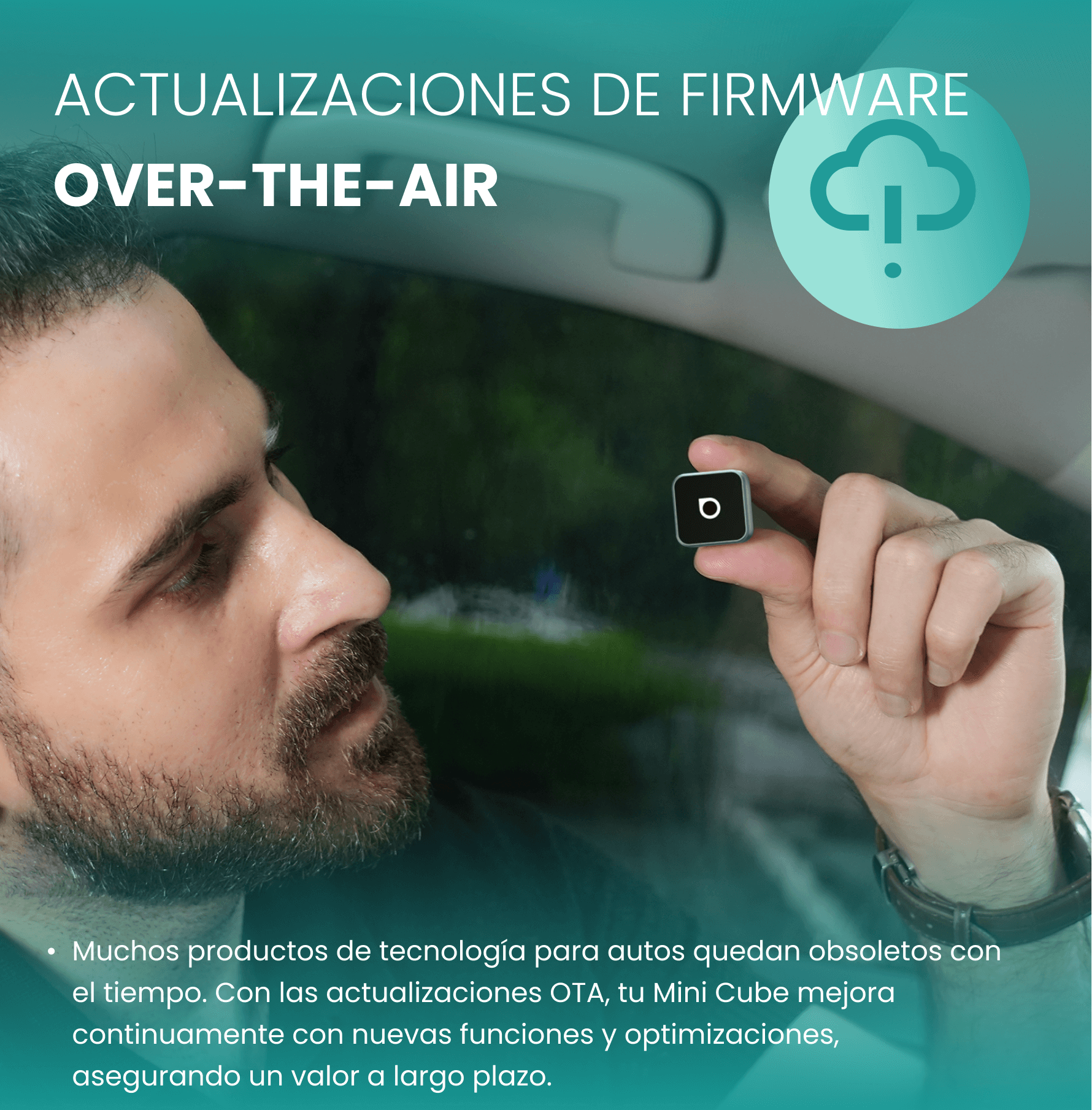 OTTOCAST® Mini Cube 3.0 Adaptador inalámbrica CarPlay y Android Auto