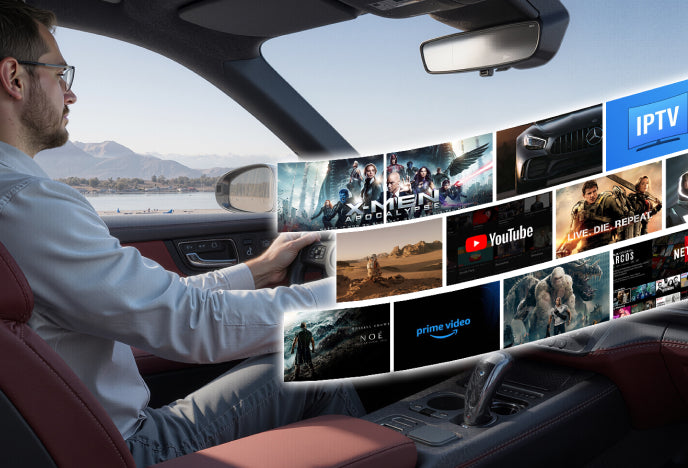 Nuova versione 2026 Plav2Video Ultra | Adattatore wireless CarPlay e Android Auto All-in-1 con App Hu