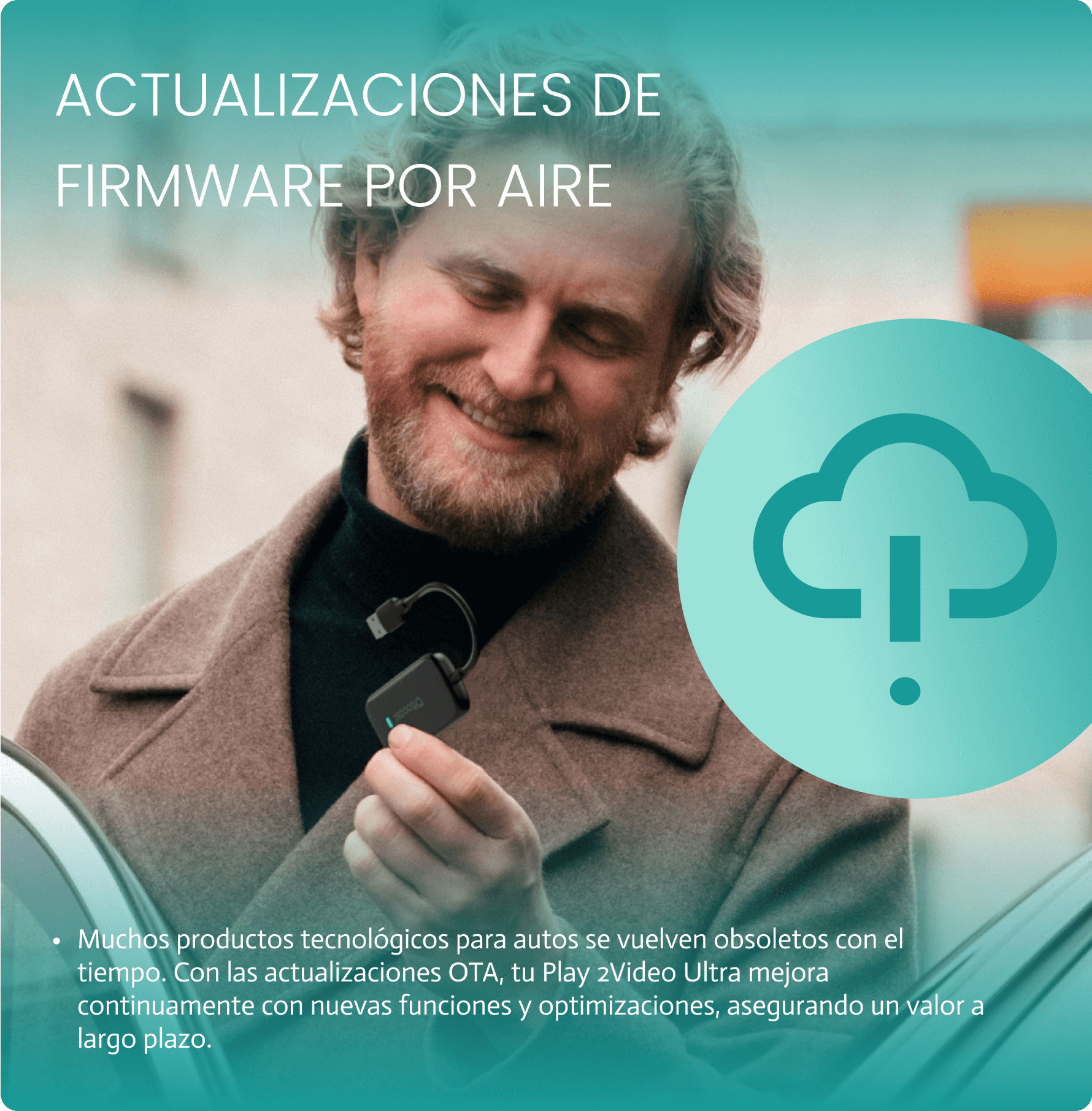 Play2Video Ultra · Adaptador inalámbrico CarPlay/Android Auto con Netflix, YouTube, Prime Video y más