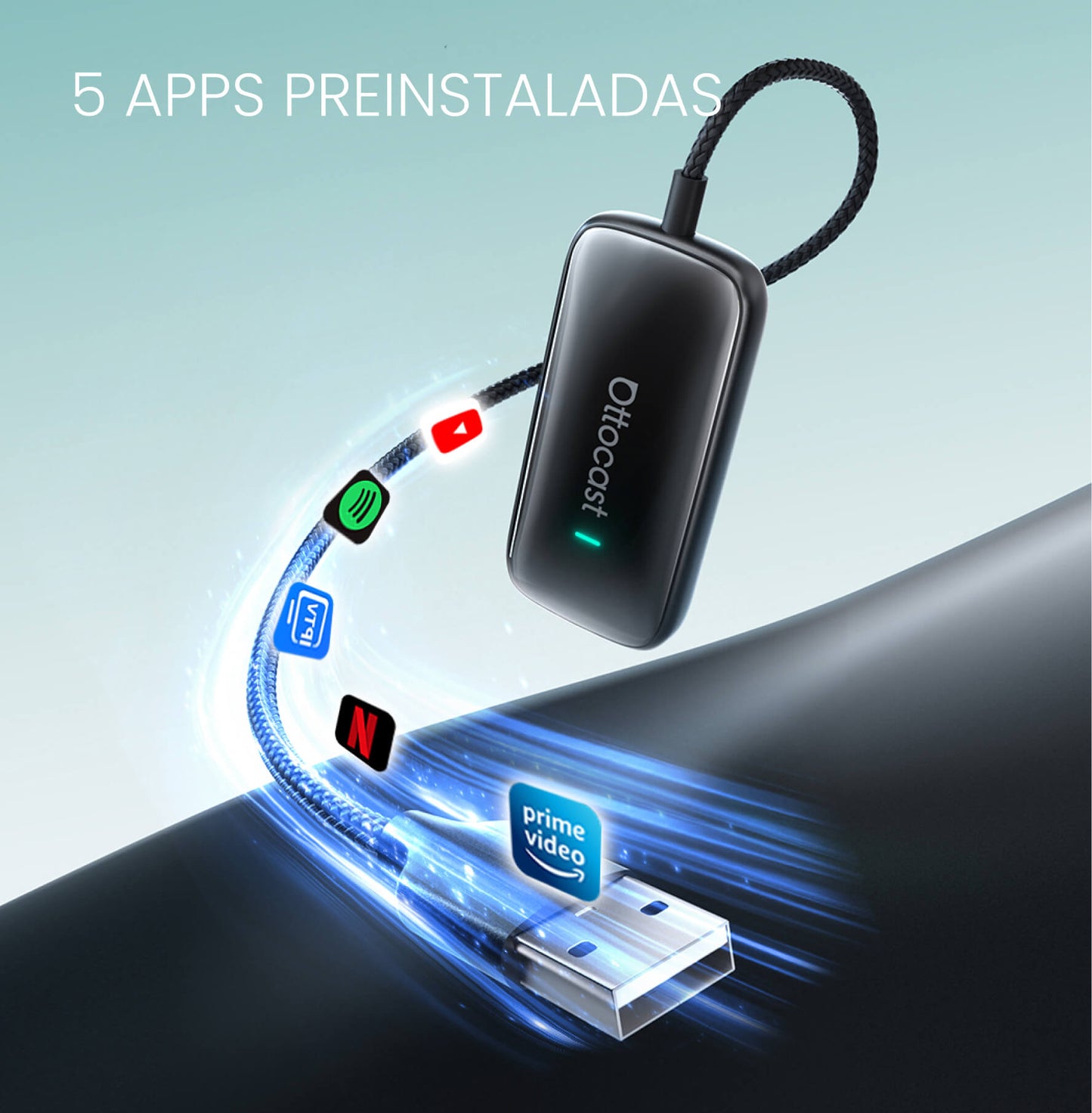 Play2Video Ultra · Adaptador inalámbrico CarPlay/Android Auto con Netflix, YouTube, Prime Video y más