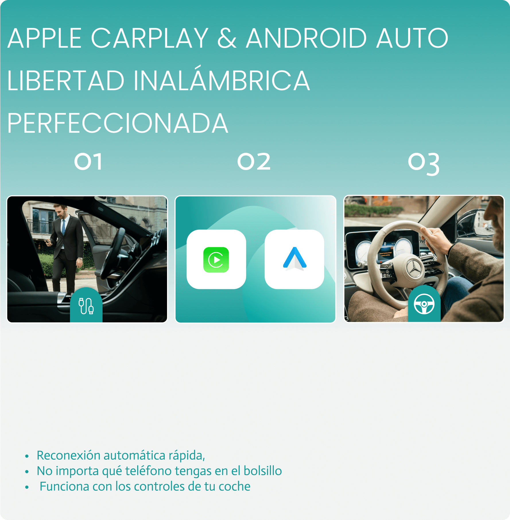 Play2Video Ultra · Adaptador inalámbrico CarPlay/Android Auto con Netflix, YouTube, Prime Video y más