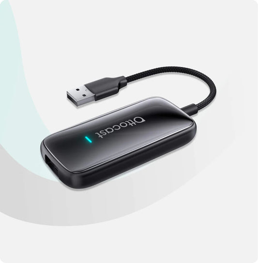 Nuova versione 2026 Plav2Video Ultra | Adattatore wireless CarPlay e Android Auto All-in-1 con App Hu