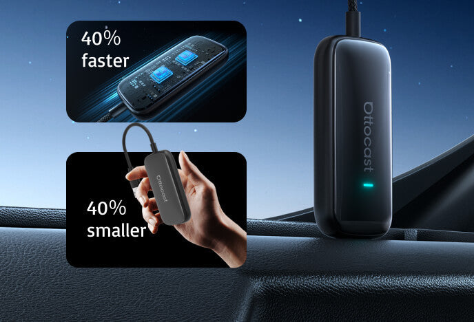 Nuova versione 2026 Plav2Video Ultra | Adattatore wireless CarPlay e Android Auto All-in-1 con App Hu